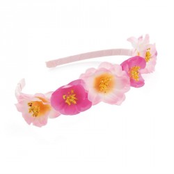 Hairband - Two tone pink flower design headband. - (HA31061)