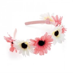 Hairband - Two tone peach and cream flower design...