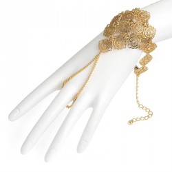 Bracelet - Gold colour chain mail effect bracelet and...