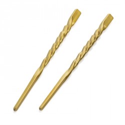 Hair chopsticks - Two piece metallic gold colour effect...