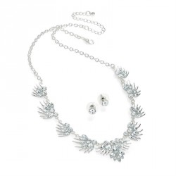 Necklace & Earring set - Silver colour chain set of...