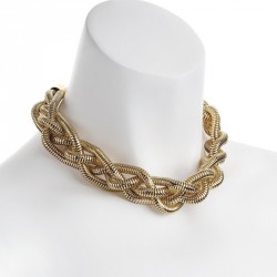 Necklace - Four row snake chain platted necklace. - (N30592)