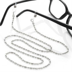 Glasses chain - Rhodium colour chain glasses strap. -...