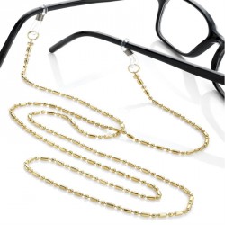 Glasses chain - Gold colour chain glasses strap. - (N30569)
