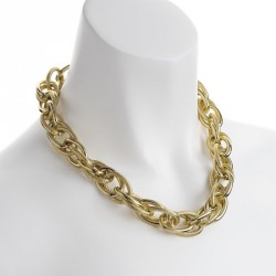 Necklace - Gold colour chain necklace. - (N30567)
