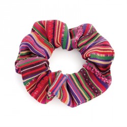 Scrunchie - Multi tribal print elasticated hair...