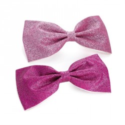 Hair bow set - Two piece pink and fuchsia pink colour...