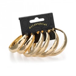 Earring set - Three pairs hoop set of earrings . - (ER30419)