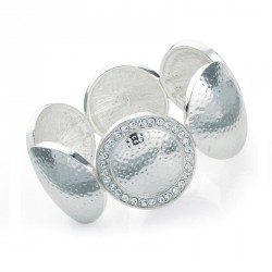 Bracelet - Silver colour elasticated bracelet. - (BL30345)