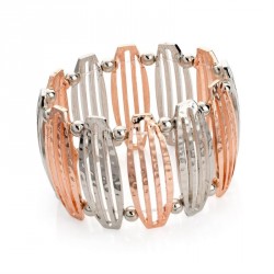 Bracelet - Two tone rose gold and rhodium colour...