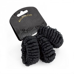 Hair doughnut set - Three piece black elasticated hair...