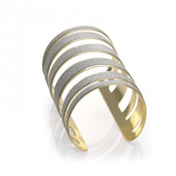 Bracelet - Shiny gold colour silver glitter cuff bangle....