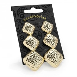 Earring set - Three pairs square shape stamp effect set...