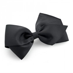 Hair bow - Black colour bow ribbon hair clip. - (HA29960)