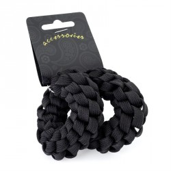 Hair Accessories - Two piece black rope effect...