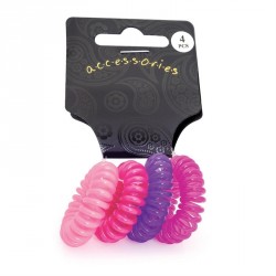 Hair accessories - Four piece pink and lilac tone mini...