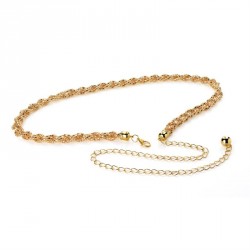 Belt - Shiny gold colour platted chain belt - (BT29864)