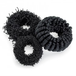 Hair accessory set - Three piece black colour elasticated...