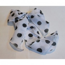 spotty print chiffon fabric hair tie bandeaux. in...