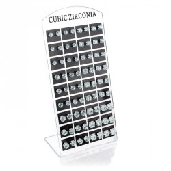 Earring set - Thirty six pairs rhodium colour square and...