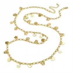 Gold colour chain charm chain belly chain. - (BC29526)