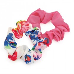 Scrunchie set - Two piece multi bright and pink...