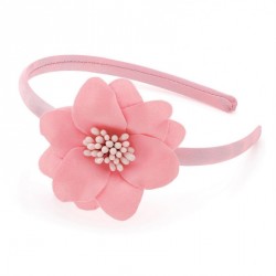 Headband - Pink flower head band. - (HA29416)